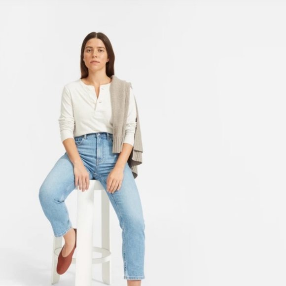 Everlane Tops - Everlane ReCotton Henley Tee Medium